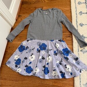 Tea Collection Girls Striped and Floral Dress Size 8